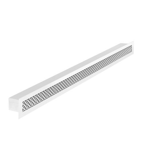 Grille aération Voje en métal laquée blanc 60 cm