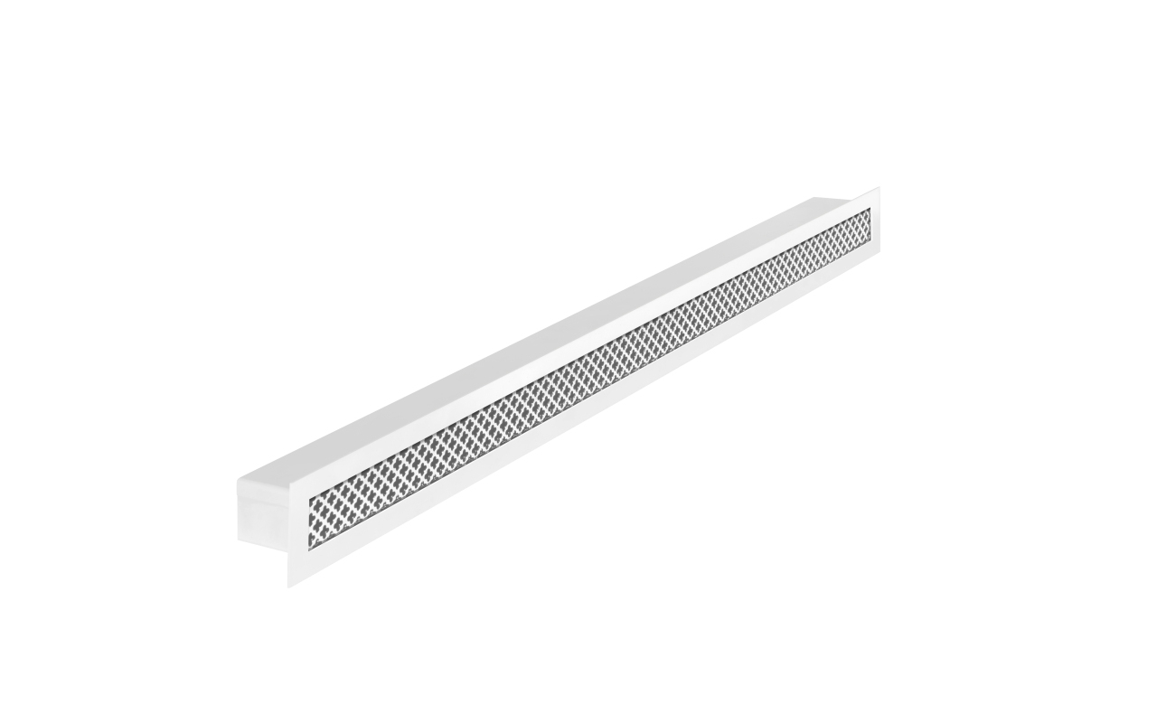 Grille aération Voje en métal laquée blanc 60 cm